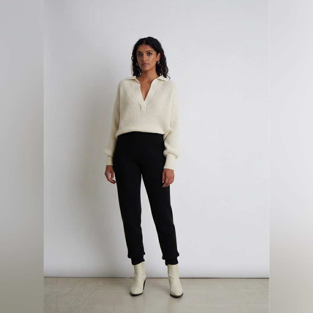 Eleven Six Laria Track Pant Jogger Black Small S Baby Alpaca